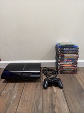 Sony PlayStation 3 PS3 CECHA01 60GB Backward Comp w/ Controller 20 Games Tested