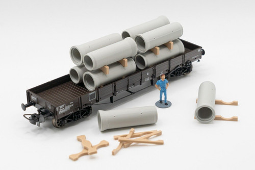 Tuyaux beton 80cm 1 - tuyaux, 1:87