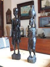 🟢 COUPLE ANCIENNE STATUE
