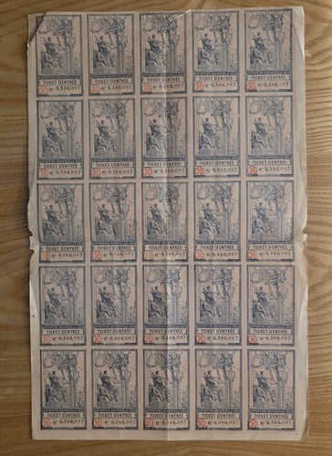 Rare planche non coupée - non,