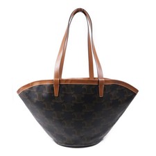 CELINE Couffin Bag Shoulder bag Coated Canvas Black Brown