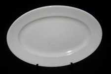grand plat blanc faïence service ancien vaisselle blanche Creil Montereau