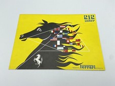 FERRARI 212 INTER ORIGINAL SALES BROCHURE | PROSPEKT | DEPLIANT | ITALIAN 1953 