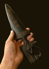 Rare dagger inspired by ancient Egypt - Eye of Horus handle - stone carved
