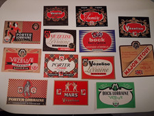 LOT 13 ETIQUETTES BRASSERIE DE VEZELIZE LORRAINE EXCELLENT ETAT