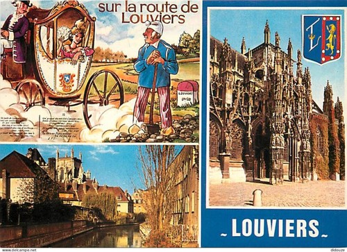 Postcard louviers - postcard,