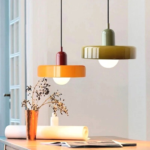 Lampe verre vintage suspendue - lampe,