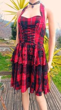 Robe gothique tartan rouge