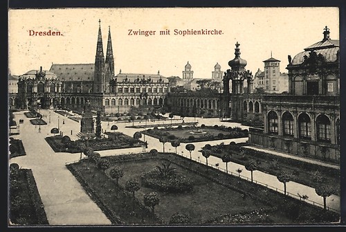 Carte postale dresde - dresde,, chenil