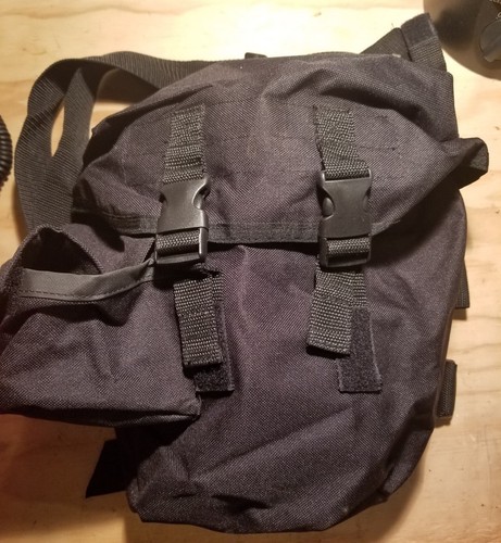 Black canvas tactical waist - black,