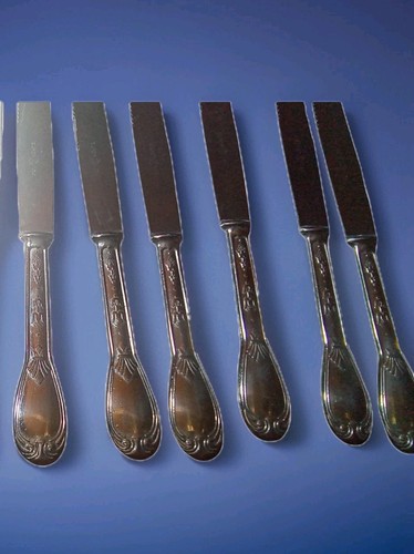 Solid silver knives - 10,