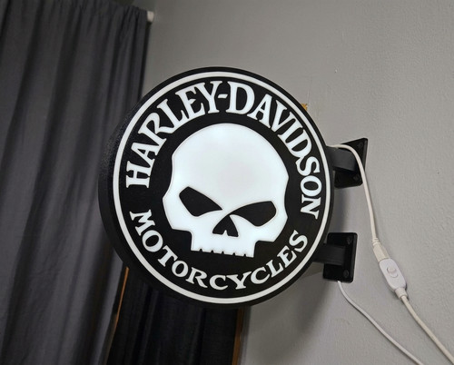 Enseigne harley davidson skull - enseigne,
