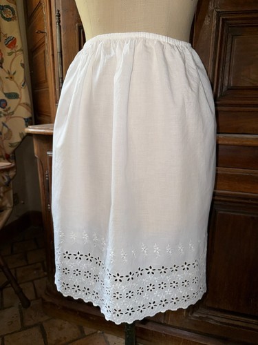 Ancien jupon pur coton - , et