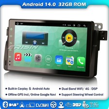 8 Core 9"Carplay DAB+Autoradio Android 14 GPS TNT Bluetooth BMW E46 M3 Rover 75