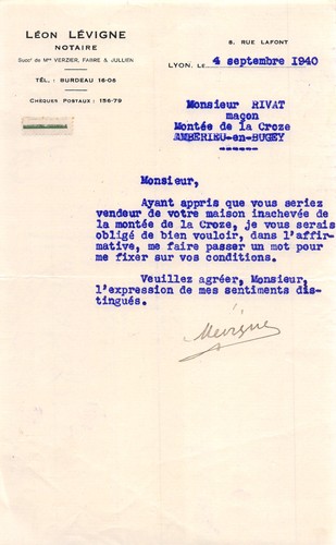 1940 notaire leon levigne - levigne, a
