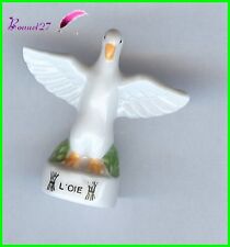 Feve Animaux de la Ferme Edition Atlas " L'Oie Blanche " Goose Gans #B33