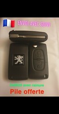 Coque clé plip boitier 2 boutons Peugeot 207,307,308,3008,5008.réf:CE0523 + pile