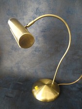 ancienne lampe de bureau MASSIVE Design banquier métal brossé doré vintage 2004