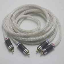 16 Core Pure Silver RCA Cable Audiophile Interconnects for Amplifier CD Player