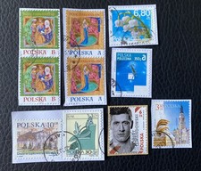 Lot de 10 timbres de Pologne années  diverses Encore sur frag Briefmarken E67