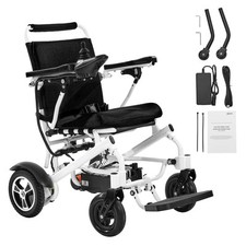 Fauteuil Roulant Électrique Pliable Capacité 136 kg 21 km Siège 450 mm