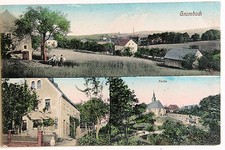 24228 AK Grumbach Près De Dresde Église Lieu Maison 1914