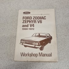  Vintage Ford Zodiac Zephyr V6 V4 Genuine Workshop Manual. Rare 