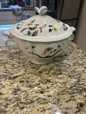 Vintage Gien Oiseaux de Paradis Large Tureen with Lid