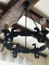 Lustre rustique en fer forgé
