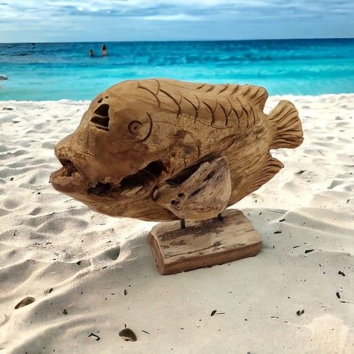 Teck bois massif poisson - teck,