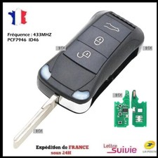 Clé Vierge Id46 Porsche Cayenne 2002-2009 100% Testé 3 Boutons