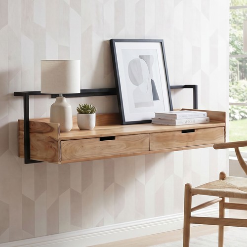 Bureau mural 120cm bois - , massif