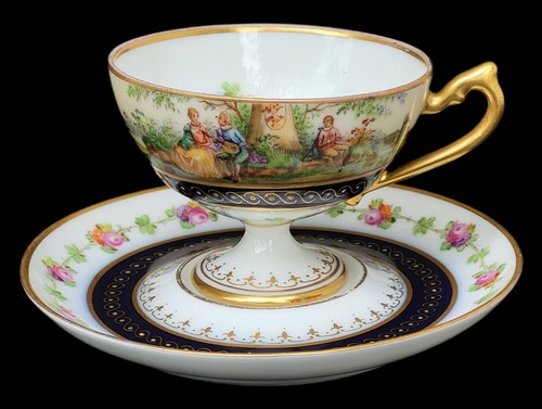 Rare sublime ancienne tasse - ancienne, +