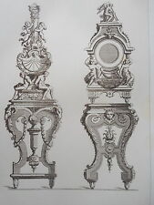 CONSOLE FOOT era LOUIS XIV ENGRAVING interior decoration ADAMS FURNITURE 19th century