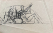 GCE14-DESSIN ORIG-B.BOUTET DE MONVEL-MONOGRAMMÉ-[ÉTUDE-L'ABONDANCE-L'AMÈRIQUE]