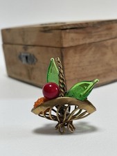 Vintage Fruit Basket Brooch