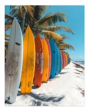 Planche de surf vivante art