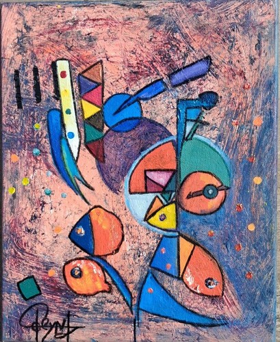 Tableau peinture huile - tableau, à