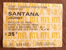 Ticket De Concert Santana 1976