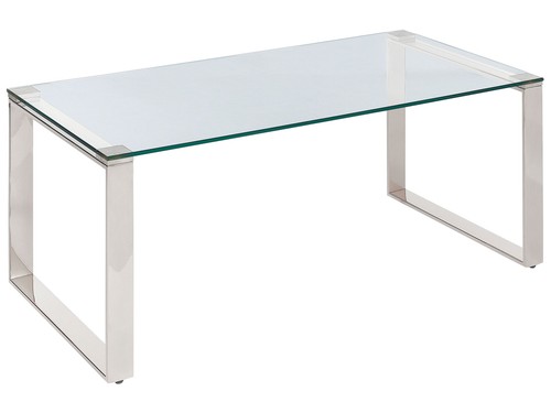 Table basse argentée - table,