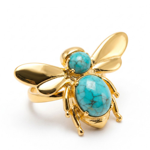 Bague boho femme turquoise