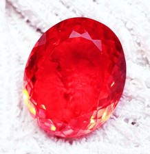 Pendentif En Pierre Précieuse Orange Topaze Certifié De 97,75 Ct Taille Géante