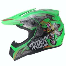 Casque Cross Pour Enfant Casque De Moto Motocross Mejia Vert Clair Moto Quad