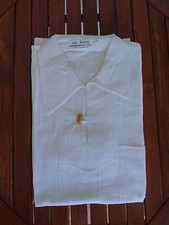 CHEMISE COL V MAO BLANC 100 %