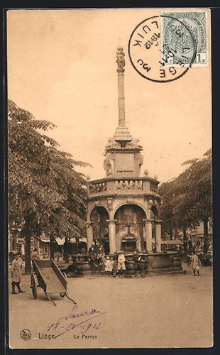 Cpa liège perron - perron,