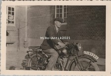 Photo, Ww2, Pion. Batl. 29 Hann Münden, jeune homme avec roue NSU (N)50361