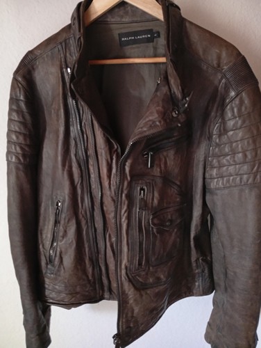 Blouson cuir vieilli ralf - en,