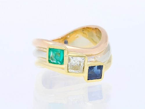 Bague créateur diamant saphir