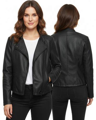 Veste simili cuir femme cache - veste,