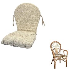 Coussin Pour Fauteuil Sedia Big Sole En Vimini Et Bambou Fantaisie Beige